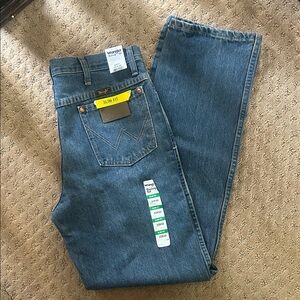 Wrangler Men's Blue Slim Fit Cowboy Cut Jeans